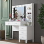 Hanah Home Mesa de Maquillaje con 10 Focos Blanco